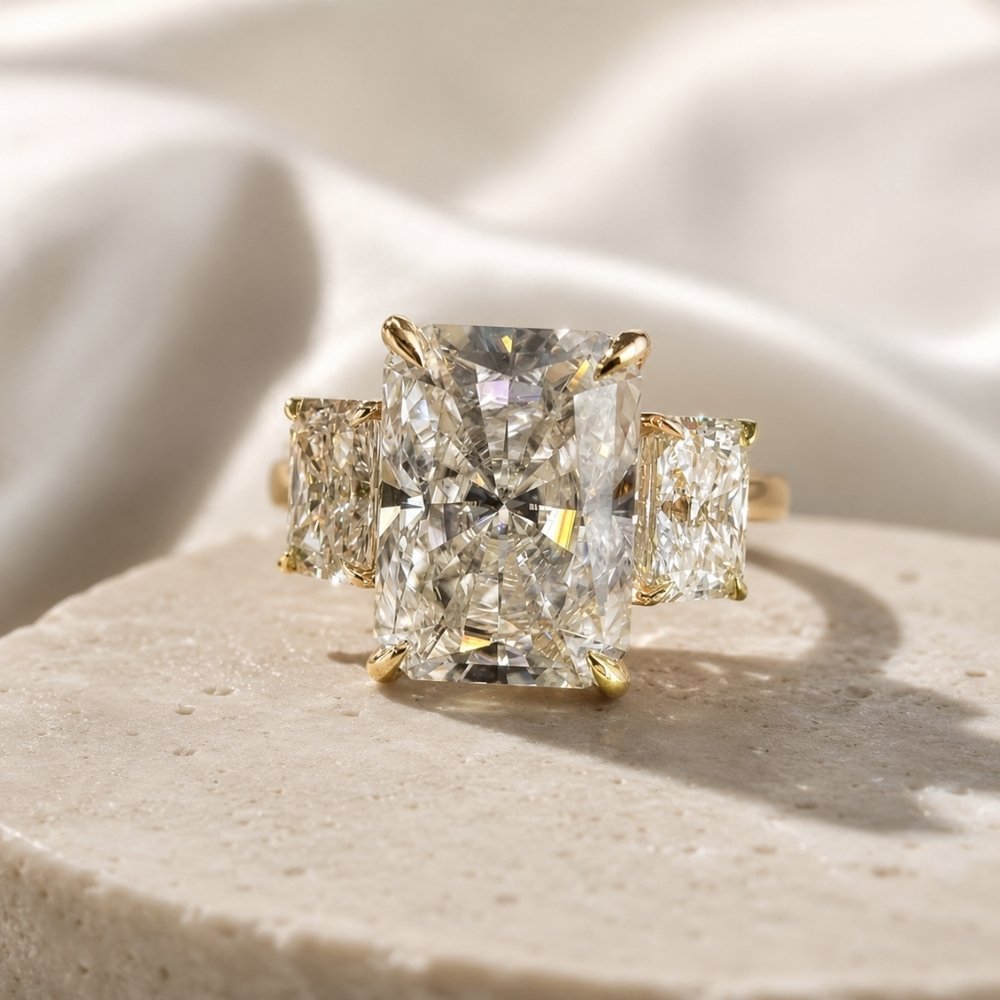 Emilia 6.6CTW Radiant Trilogy Ring