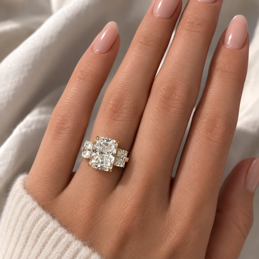 Emilia 6.6CTW Radiant Trilogy Ring