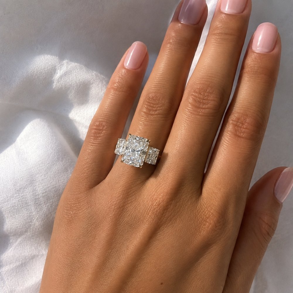 Emilia 6.6CTW Radiant Trilogy Ring
