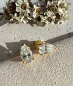 Paris 1ct Moissanite Pear Stud Earrings image 3