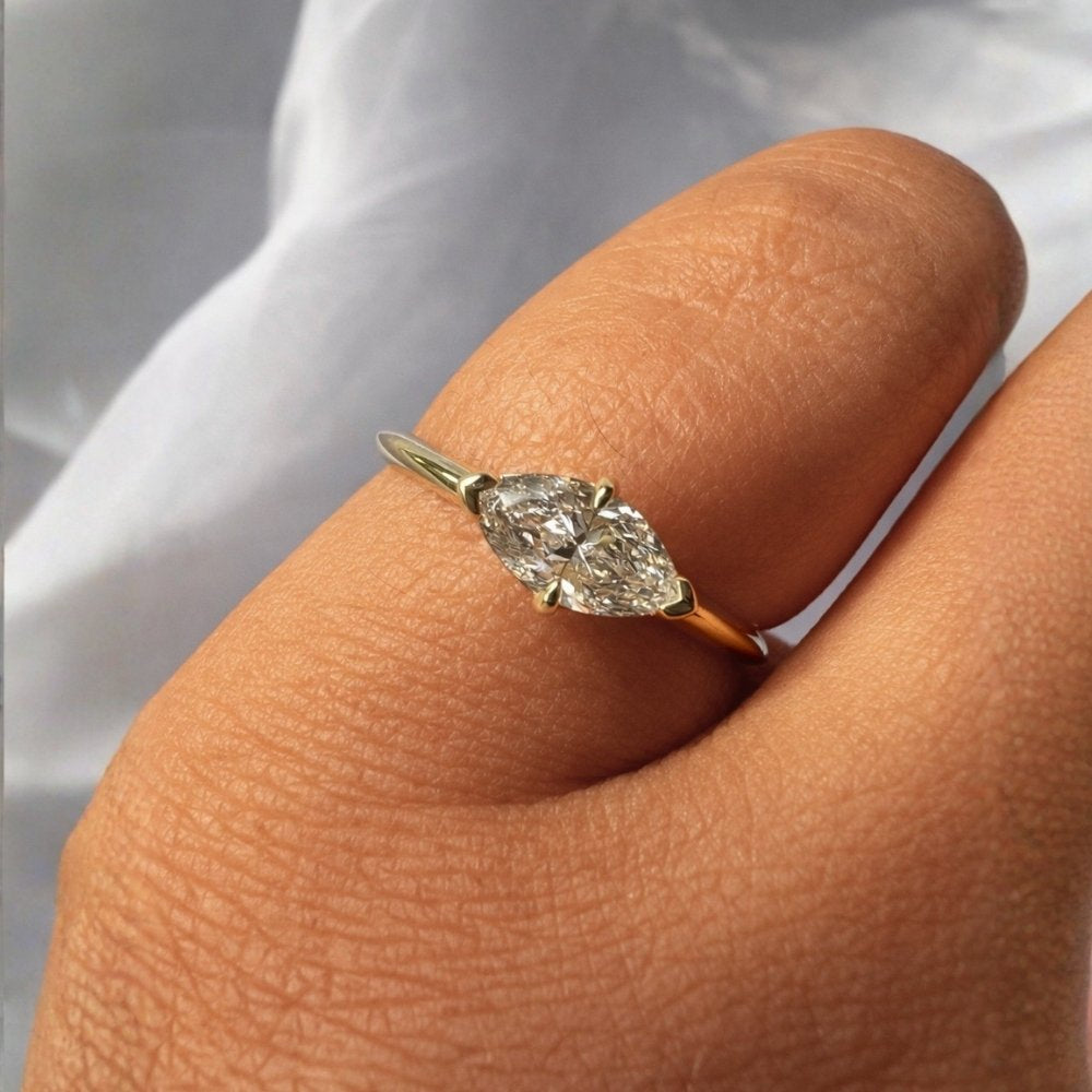 Signature Myla 0.5ct Lab Grown Marquise Diamond East West Ring image 1