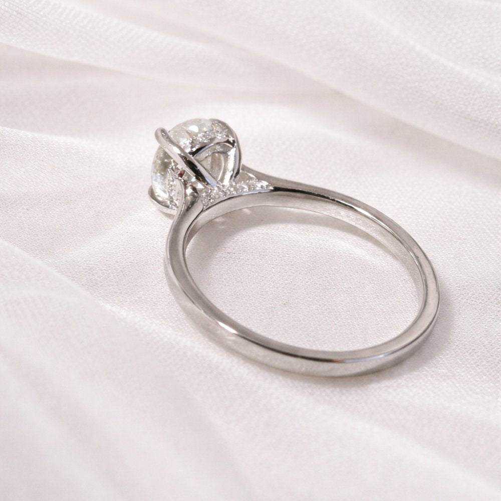 Signature Tori 2ct Oval Cut Cathedral Ring image 5