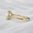 Signature Stevie Oval Cut 2.5ct Hidden Halo Low Set Ring image 5