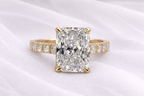 Fay-Maree 7.6CTW Radiant Cut Moissanite Engagement Ring - M and F Series image 8
