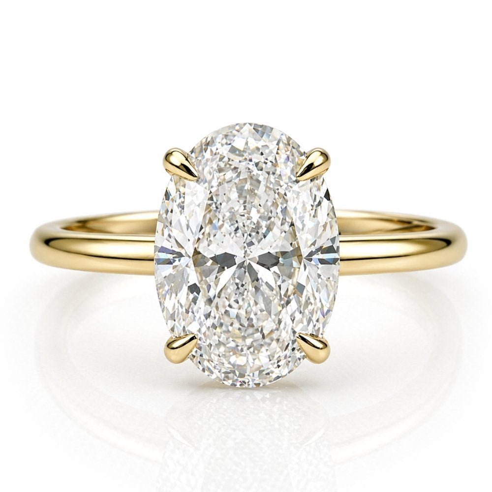 Signature Ophelia Oval Cut 4ct Solitaire Ring image 0