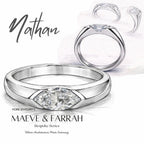 Nathan 1ct Marquise Cut Unisex Ring - M and F Series image 8