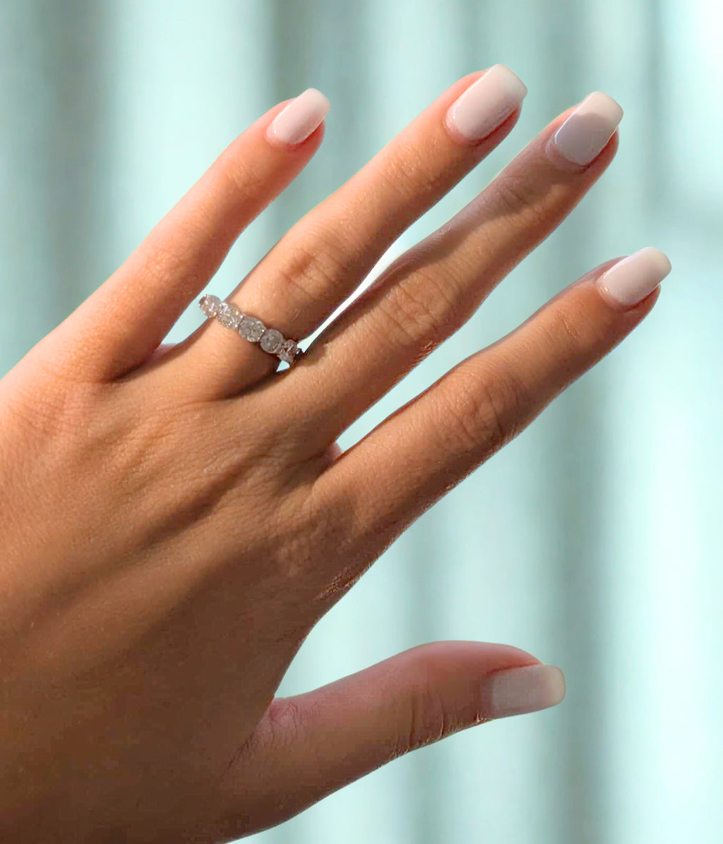 Signature Claudia 4mm Cushion Cut Moissanite Band image 9