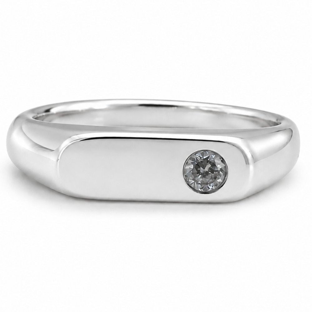 Brendan Small Oval Face Signet Unisex Ring - M & F Series image 6