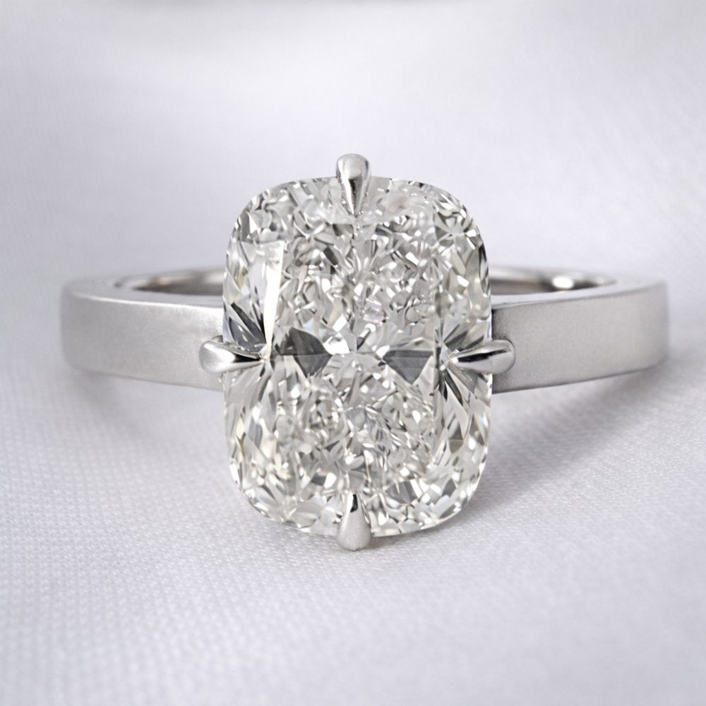 Christina 3ct Elongated Cushion Cut 3mm Wide Ring - M and F Series image 9