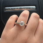 Deborah 2ct Cushion Cut Textured Ring - M and F Series image 1