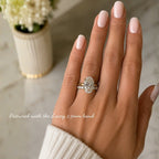 Ren 3-3.5ct Elongated Oval Cut Cathedral Tulip Basket Ring - M&F Series image 5