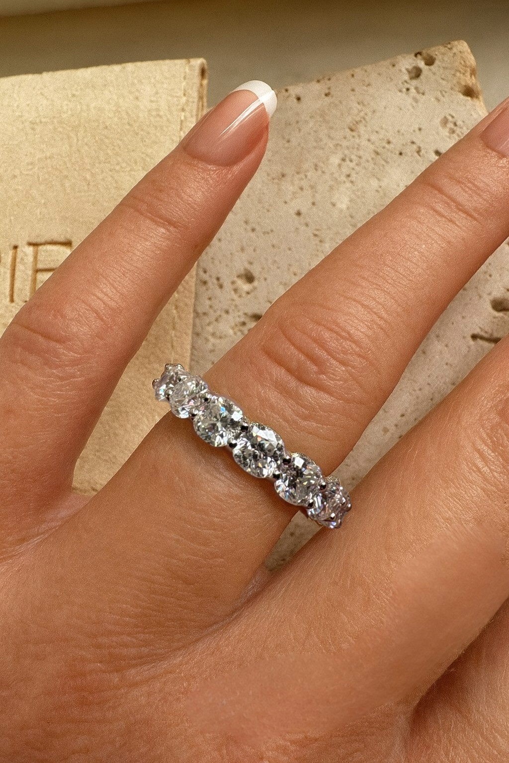 Signature Claudia 4mm Cushion Cut Moissanite Band image 1