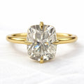Lizzi 3ct Elongated Cushion Compass Prong Engagement Ring - M and F Series image 0