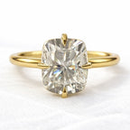 Lizzi 3ct Elongated Cushion Compass Prong Engagement Ring - M and F Series image 0