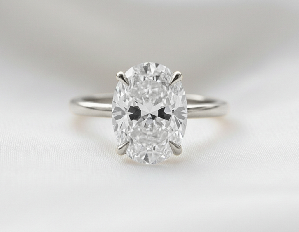 Signature Violet 1-1.5ct Oval Solitaire Ring image 7