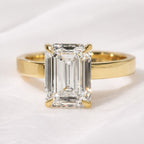 Signature Emma 4ct Emerald Cut Cigar Band Engagement Ring image 5