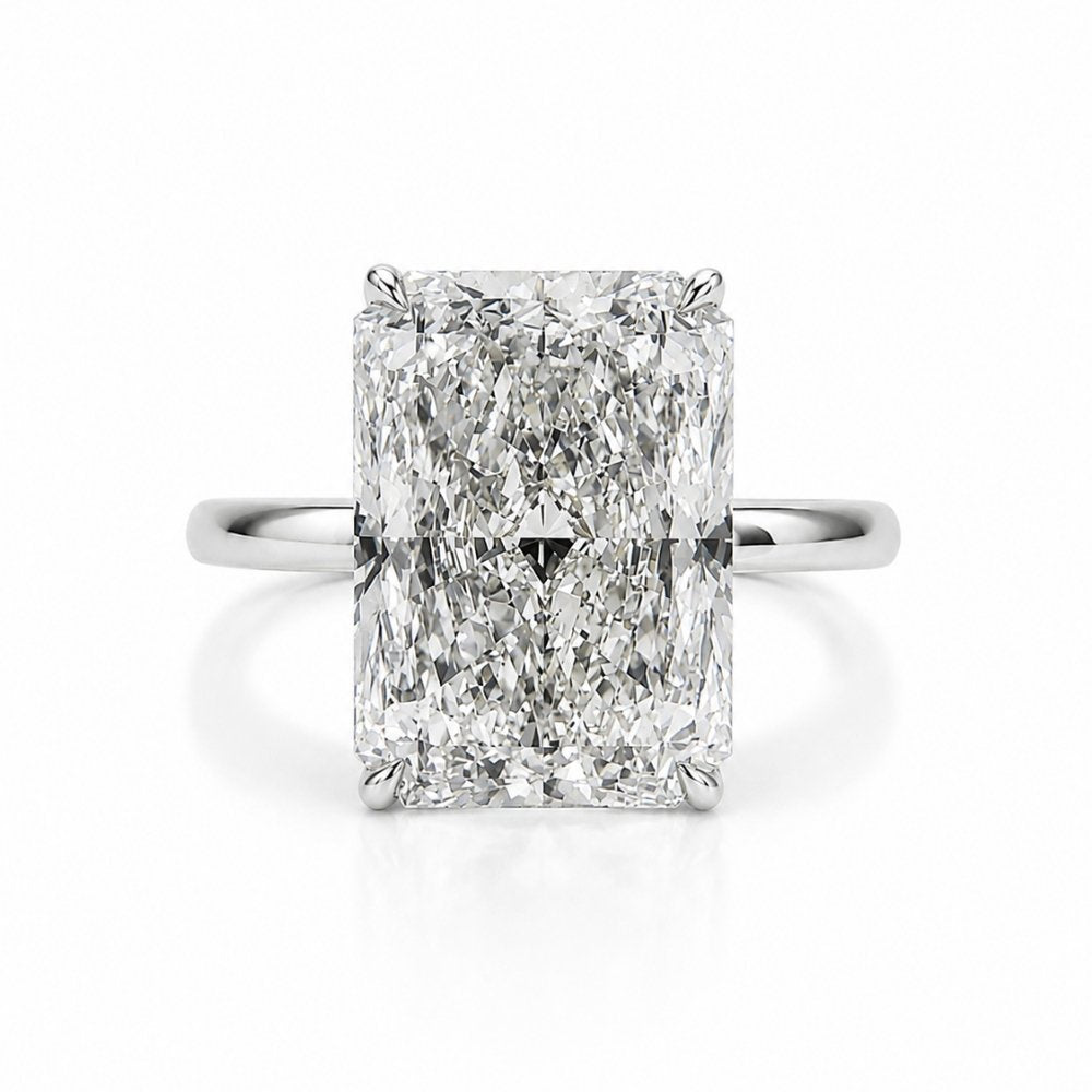 Raina 5ct Radiant Cut Tulip Setting Engagement Ring - M&F Series image 6