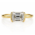 Signature Rio East West Half Bezel Emerald Cut 1.5ct Ring image 0