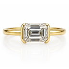 Signature Rio East West Half Bezel Emerald Cut 1.5ct Ring image 0