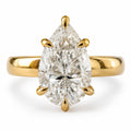 Florie 3ct Pear Wide Band Ring