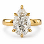Florie 3ct Pear Wide Band Ring