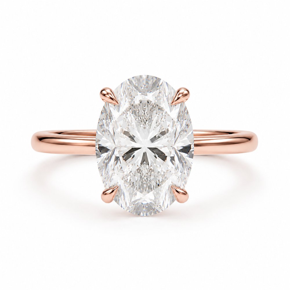 Ophelia Fleur 2-2.5ct Oval Solitaire Ring