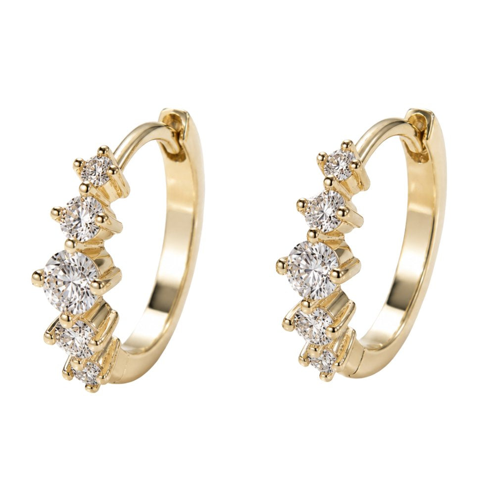 Polly 0.22CTW Lab Diamond Huggie Earrings