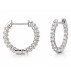 Willow Moissanite Huggie Inside Out Earrings
